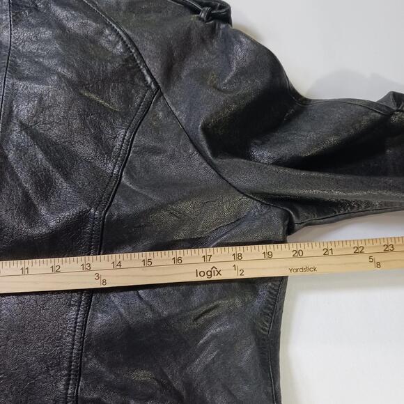 bebe Black Leather Jacket - Picture 5 of 16